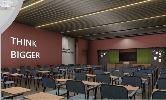 Futuristic lecture hall