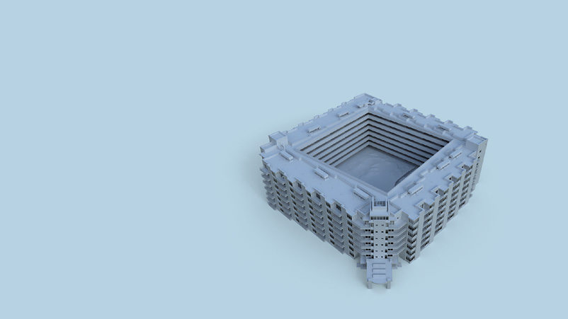 Digital model of a large residential development